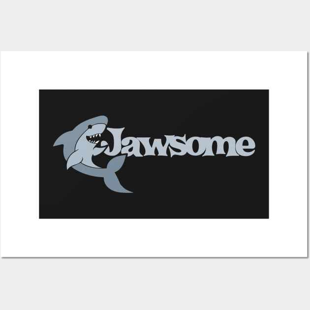 Jawsome Shark Wall Art by bubbsnugg